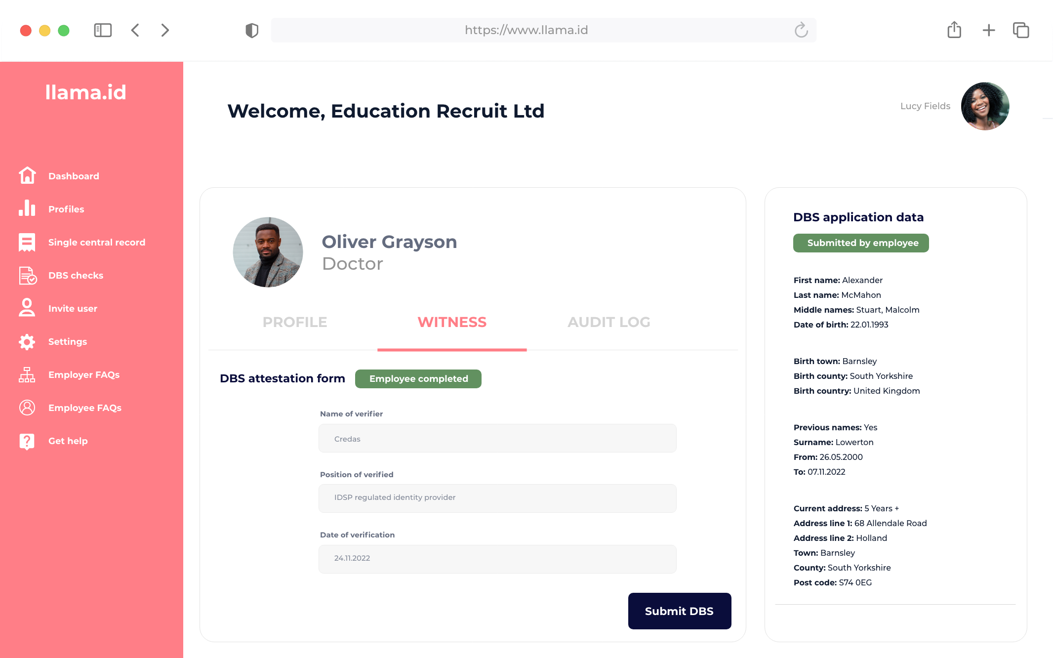 Enhanced & Standard DBS checks llama.id Automated safer recruitment